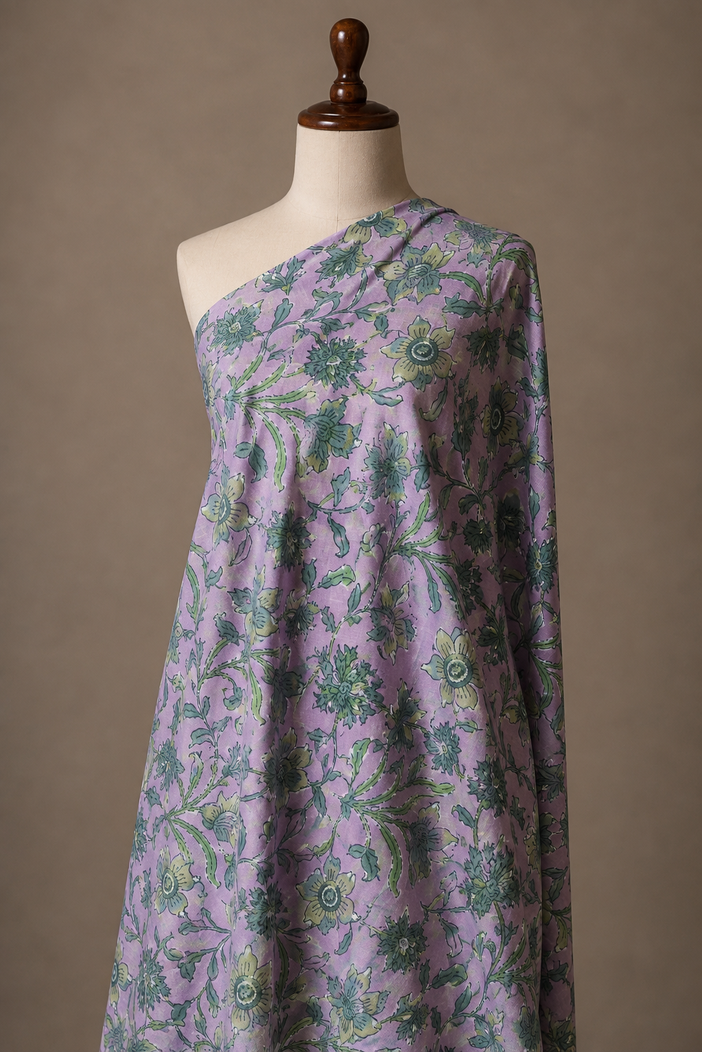 Lavender Botanical Cambric Cotton Fabric