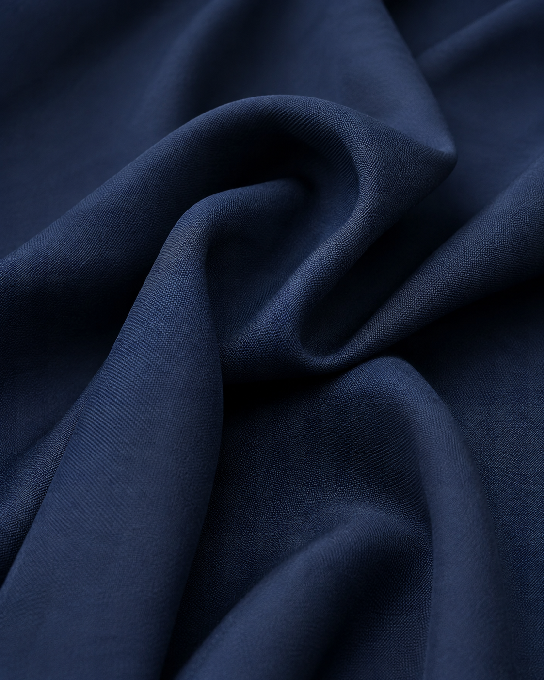 Navy Blue Premium Plain Dyed Rayon Fabric