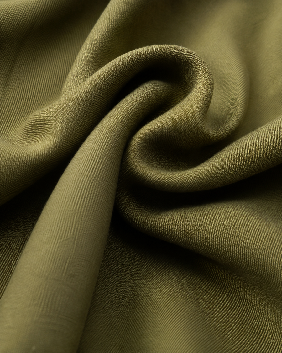Olive Green Premium Plain Dyed Rayon Fabric