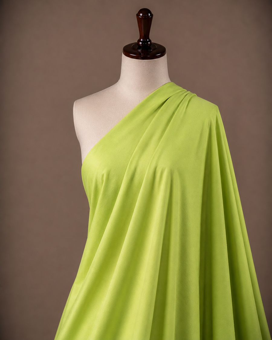Lime Green Premium Plain Dyed Rayon Fabric