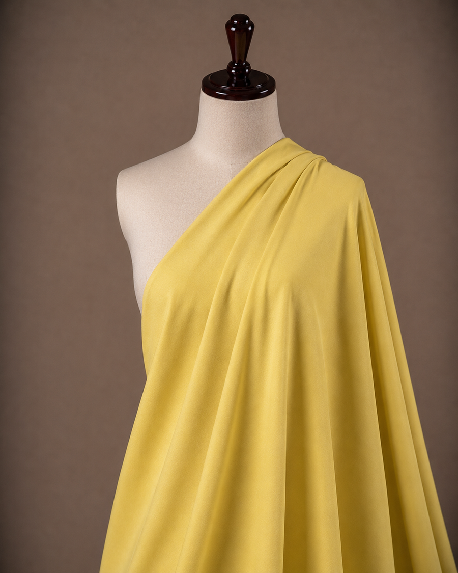 Mustard Yellow Premium Plain Dyed Rayon Fabric