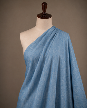 Premium Sky Blue Handloom South Cotton Fabric