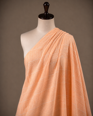 Premium Peach Handloom South Cotton Fabric
