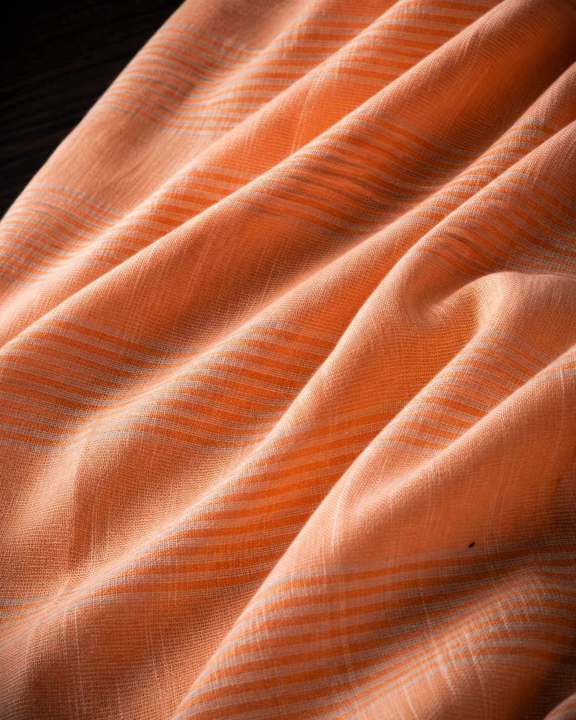Premium Peach Handloom South Cotton Fabric
