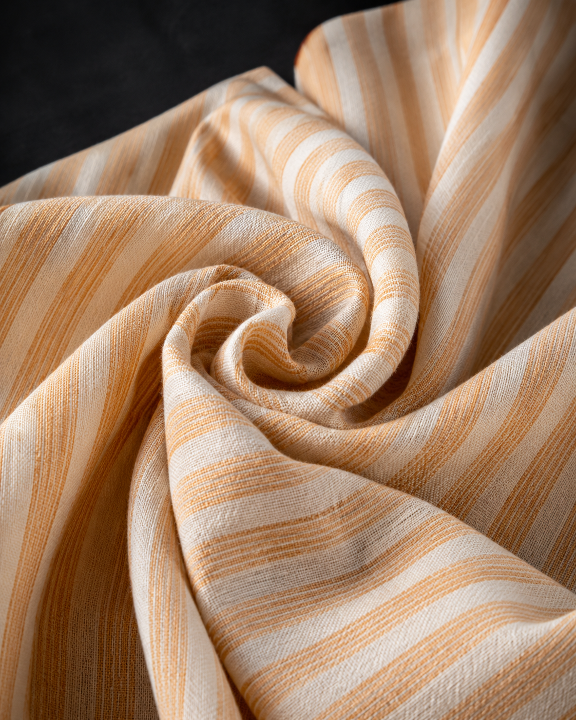 Premium Ivory & Peach Handloom Cotton Fabric