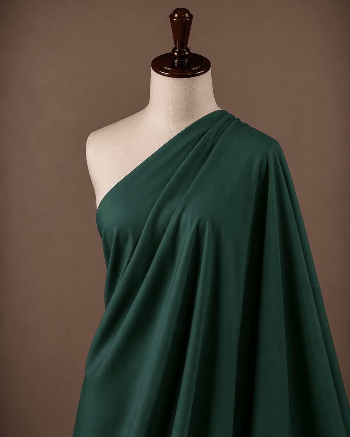 Bottle Green Premium Plain Dyed Rayon Fabric - The Loom Fabrics