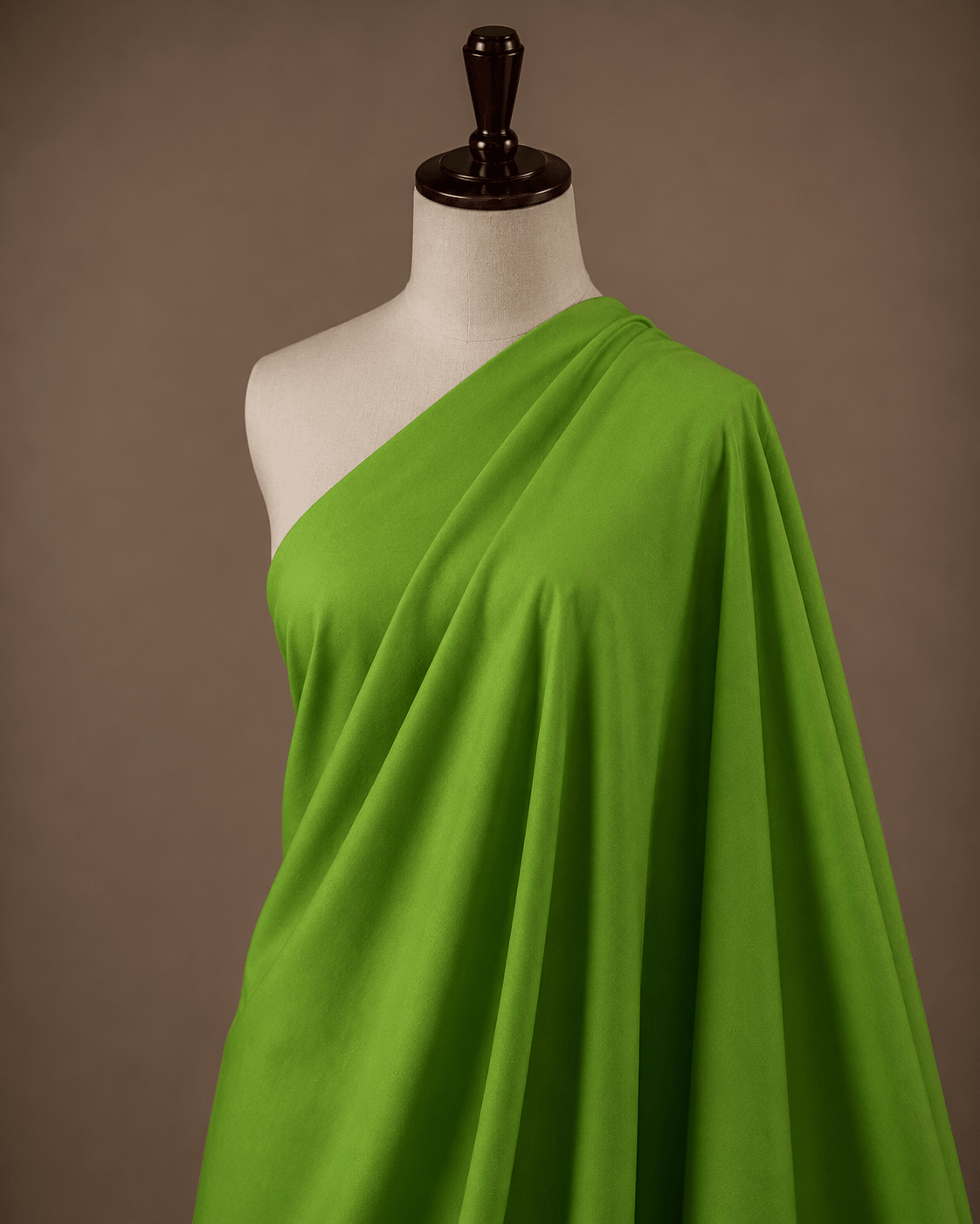 Parrot Green Premium Plain Dyed Rayon Fabric - The Loom Fabrics