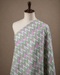 Pastel Pink & Green Zigzag Cotton Cambric Fabric
