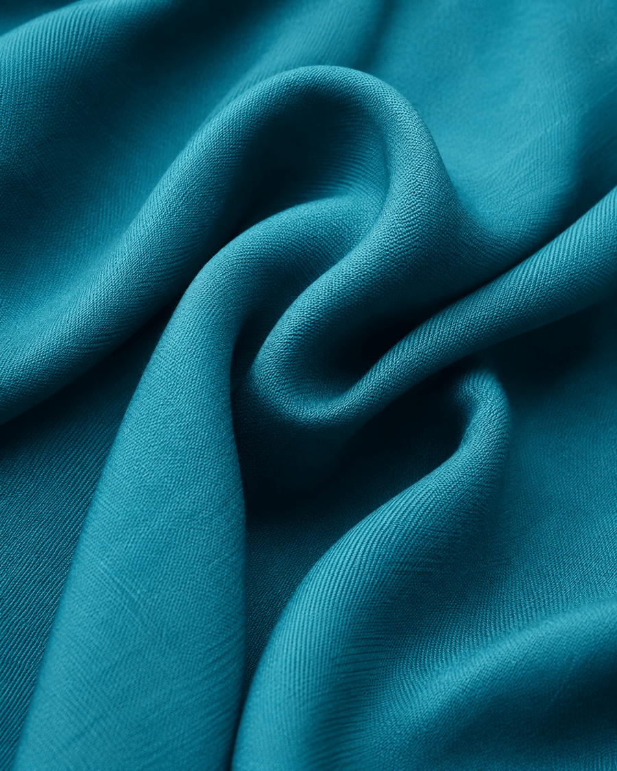 Peacock Blue Premium Plain Dyed Rayon Fabric