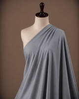 Silver Grey Premium Plain Dyed Rayon Fabric - The Loom Fabrics